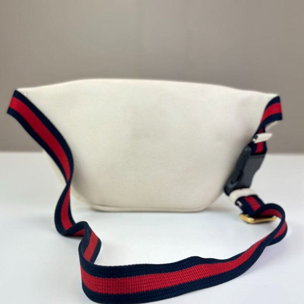 Gucci White Leather Gucci Printed Bum Bag Shoulder Bag - Picture 2 of 8